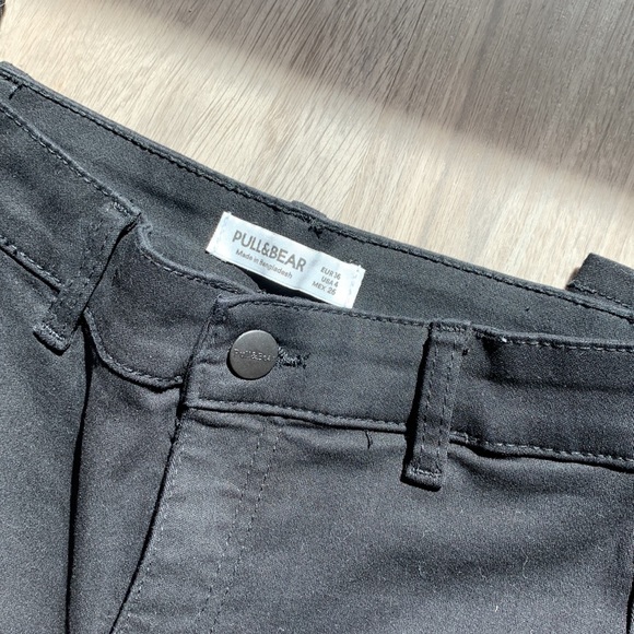 *NEW* PULL&BEAR BLACK HIGH RISE JEANS SIZE US 4 / EUR 36 - Picture 2 of 6
